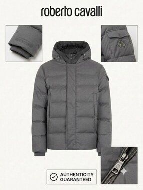 Roberto Cavalli Hooded Puffer Jacket |Men's | NWT | COA | Free Shipping